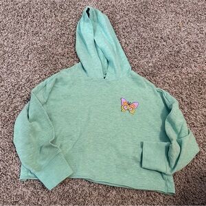 Girls Hooded Crop Sweatshirt Size 6-7